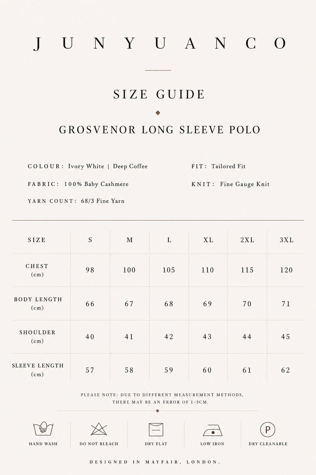 Grosvenor Baby Cashmere Long Sleeve Polo
